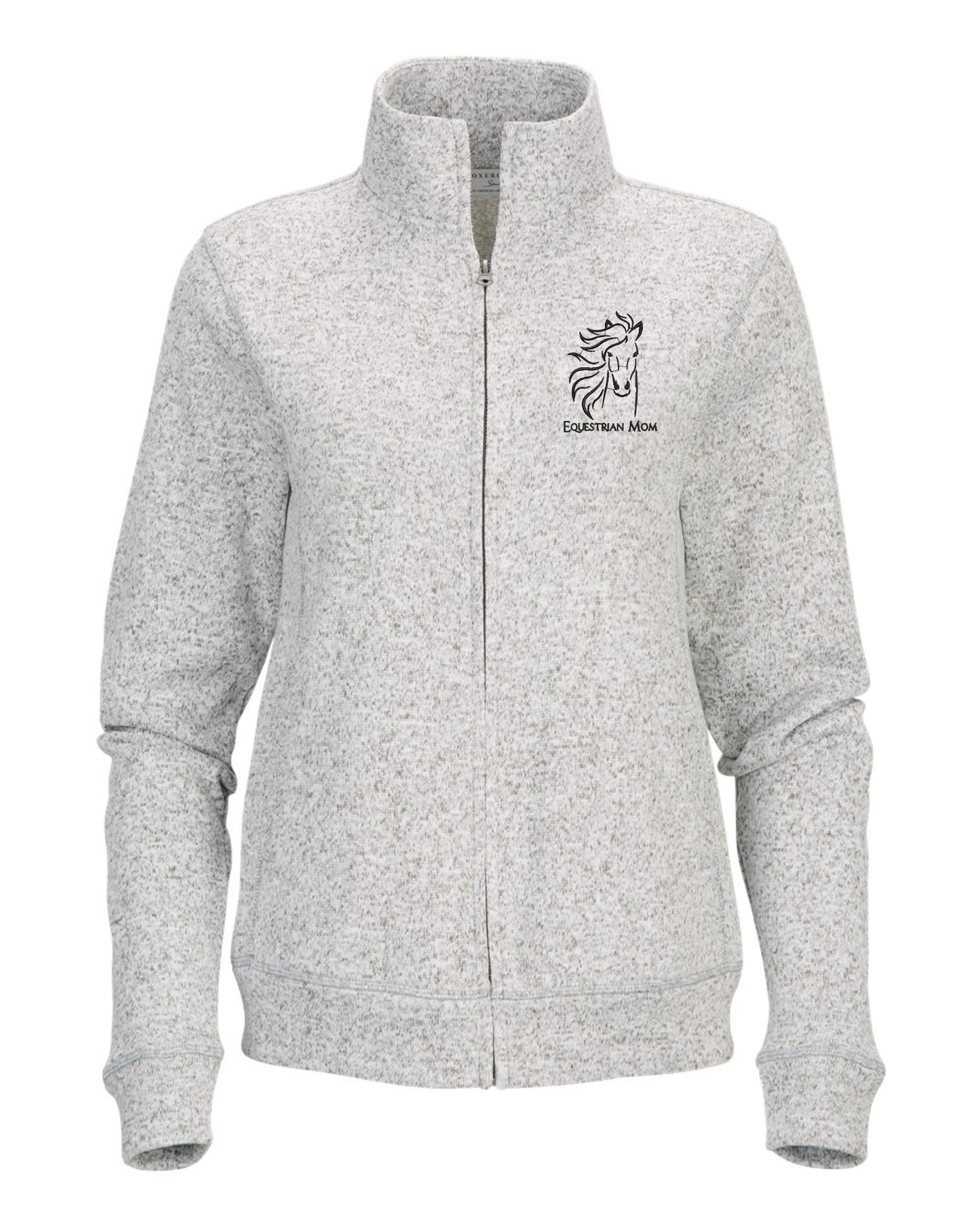 Women's "Equestrian Mom" Horse Boxercraft Alpine Full Zip - Embroidery Left Chest
