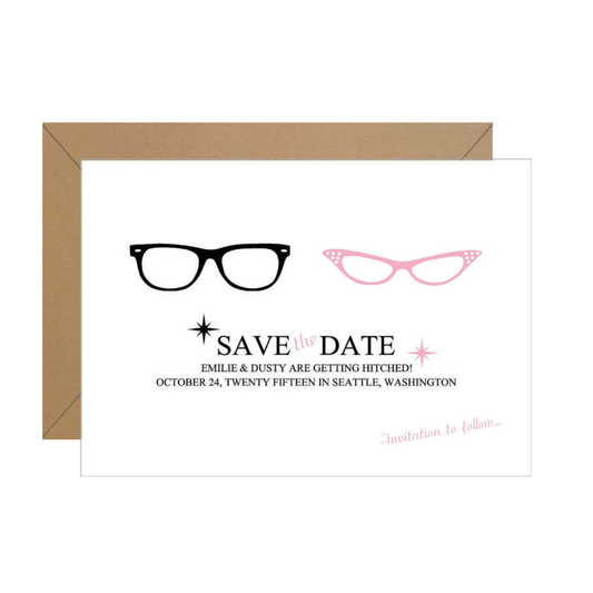 Glasses Save The Date