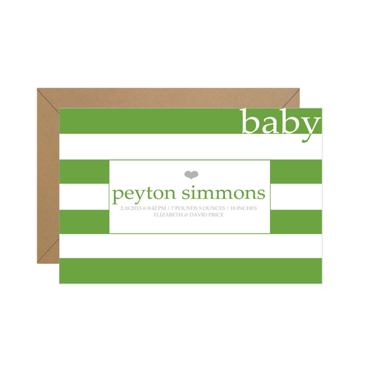 Stripes Baby Announcement