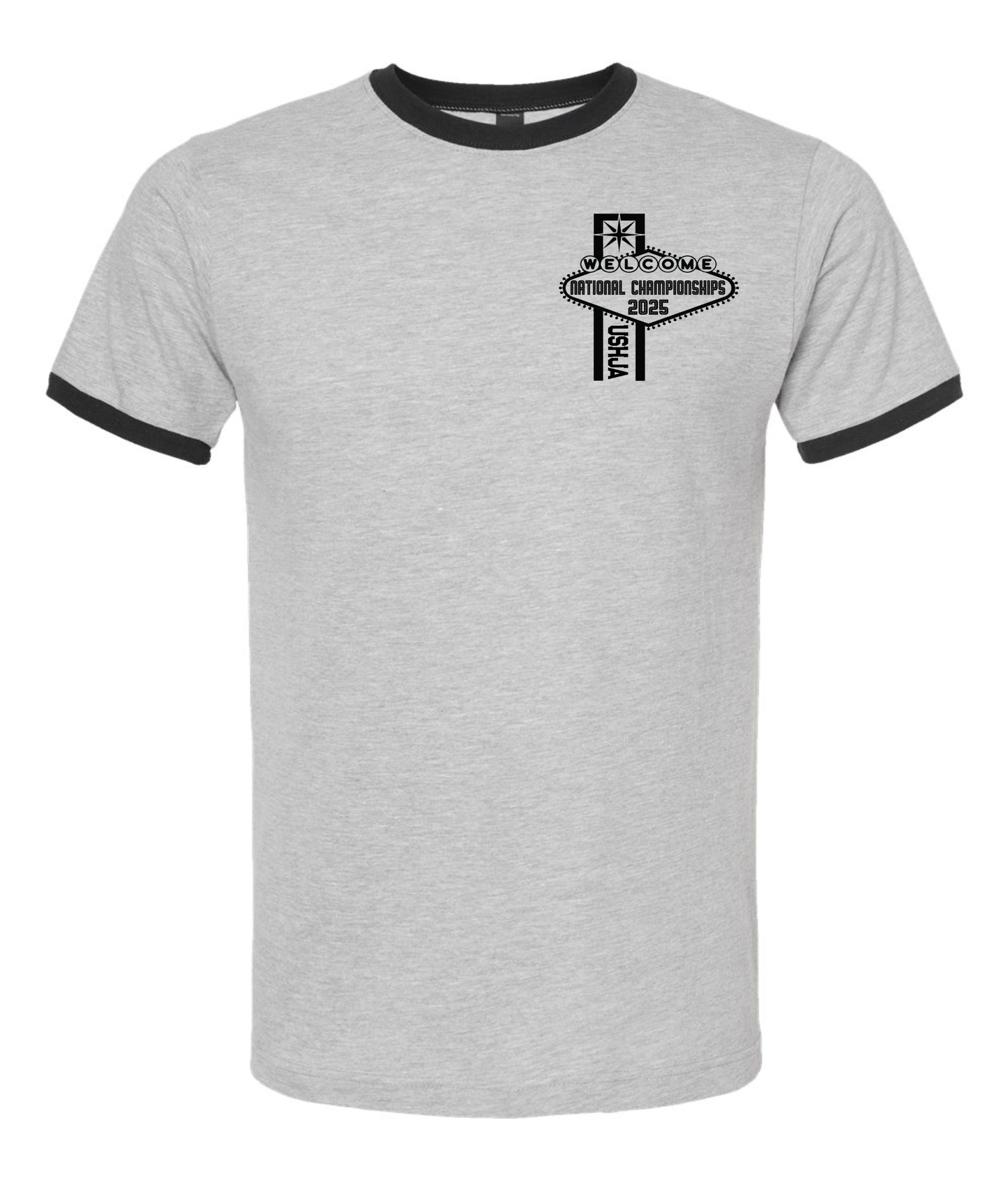 Grey w/Black Art Ringer T-Shirt