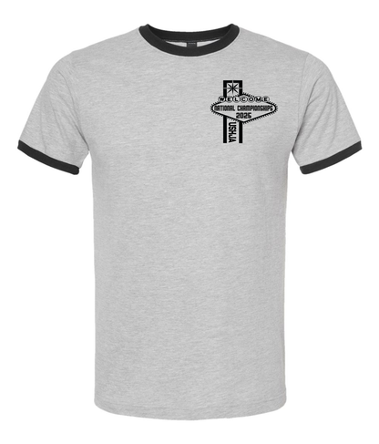 Grey w/Black Art Ringer T-Shirt