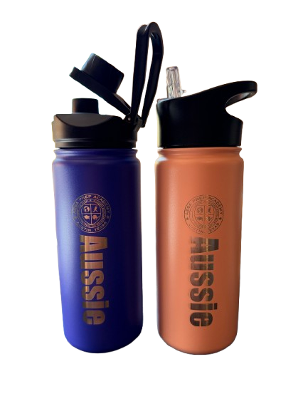 Aussie 16 oz Stainless Steel Engraved Water Bottle