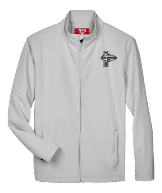 Grey w/Black Art Men's Soft Shell Jacket