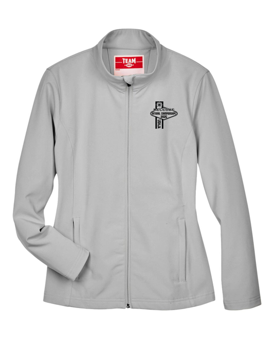 Grey w/Black Art Women's Soft Shell Jacket