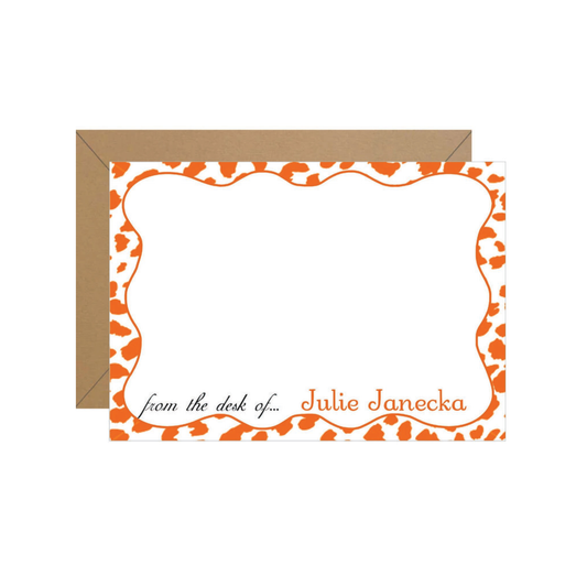 Jaguar Print Personalized Note