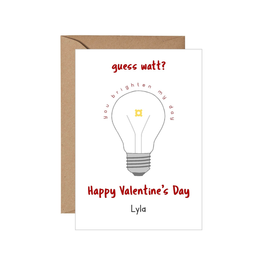 You Brighten My Day Valentine Note