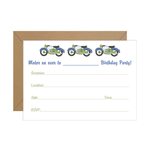 Motorcycle Fill In Invitation