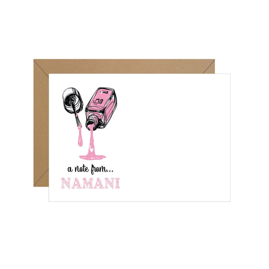 Nail Polish Personalized Note