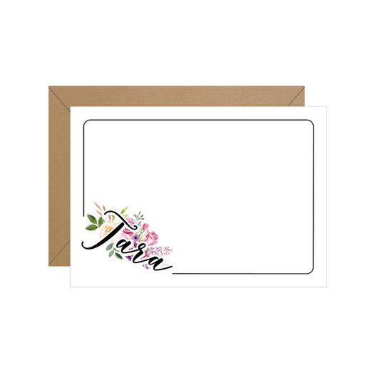 Floral Personalized Note