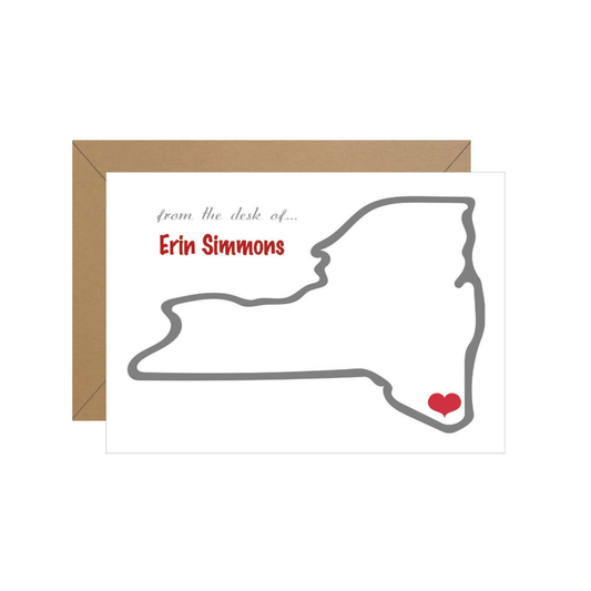 New York Folded Personalized Note