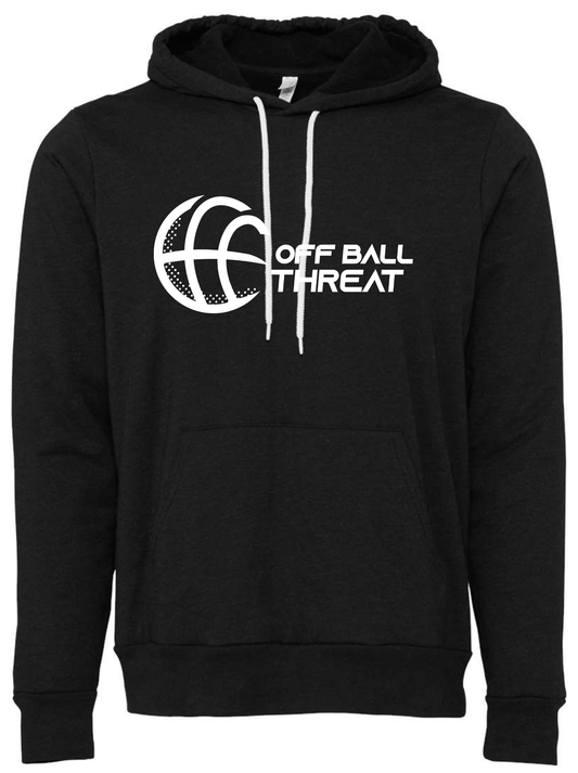 Black w/ White Logo Sponge Fleece - Hoodie