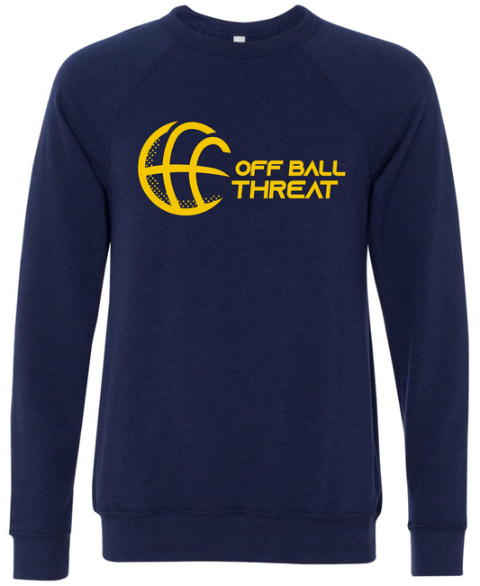 Navy w/Gold Logo Sponge Fleece Crewneck
