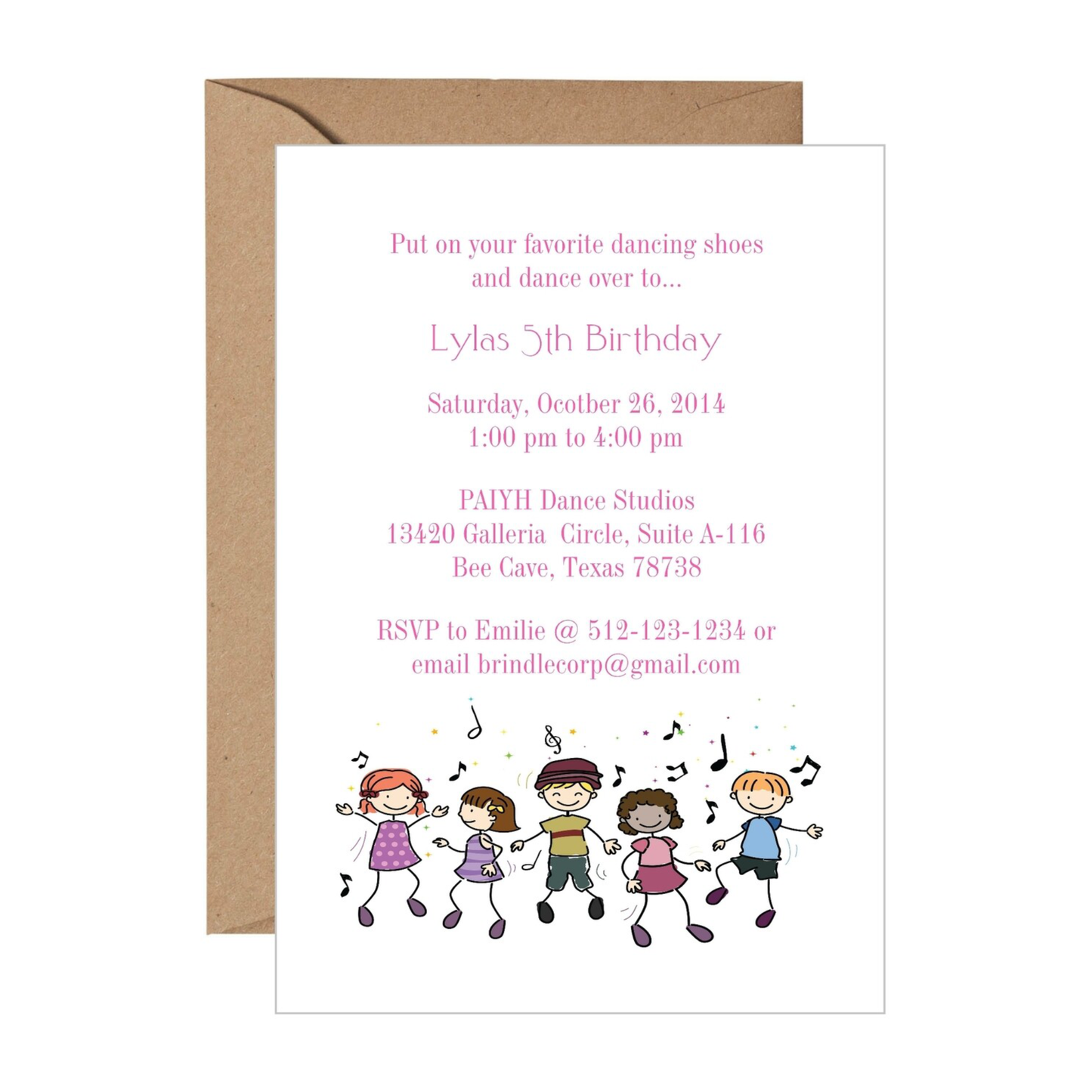 Dance Party Birthday Invitation