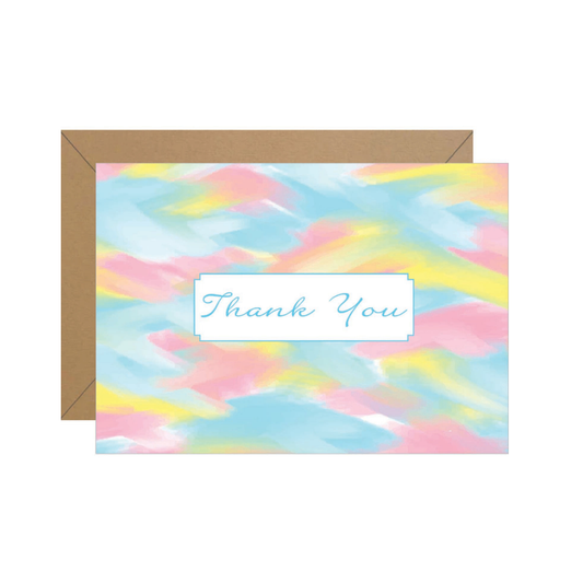 Pastel Folded Thank You