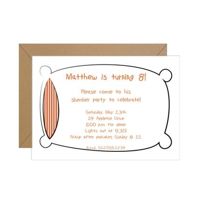 Pillow Invitation