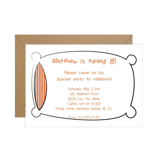 Pillow Invitation
