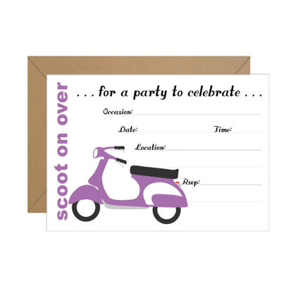 "Scoot on Over" Fill In Invitation