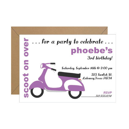 "Scoot on Over" Invitation