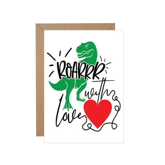 Dino Roar Valentine Note