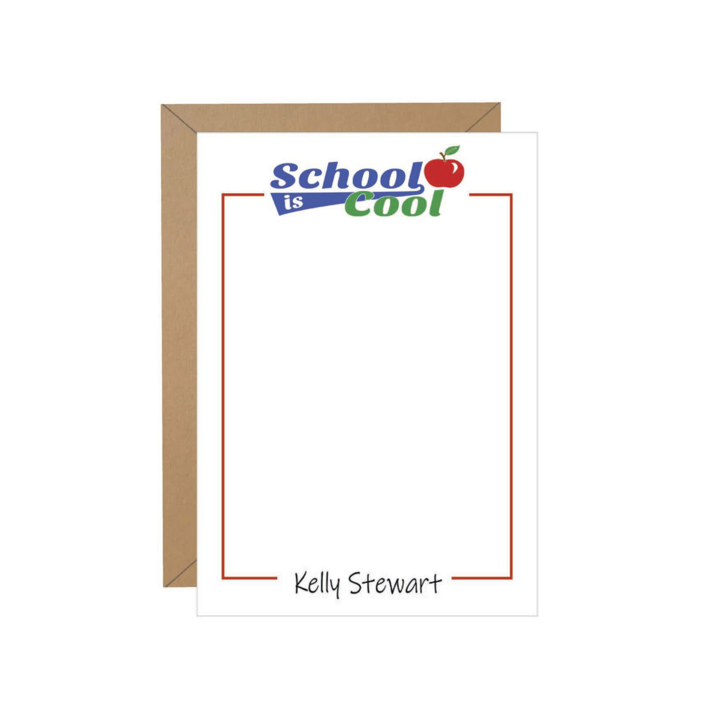 "School is Cool" Personalized Note