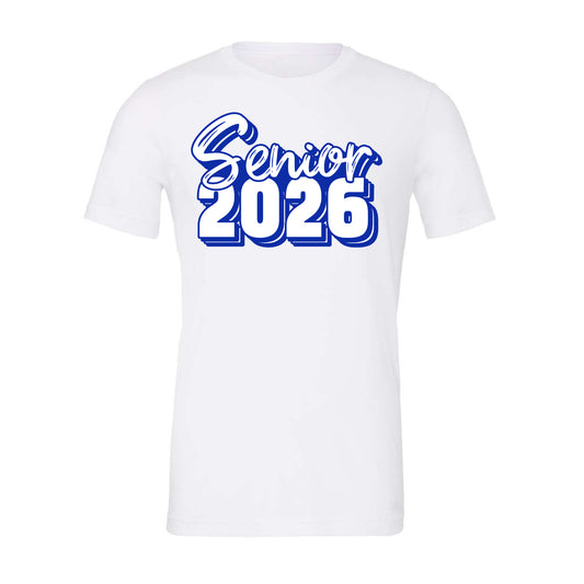 Senior 2026 White w/ Blue Art