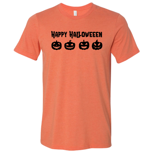 Happy Halloween Pumpkin Faces T-Shirt