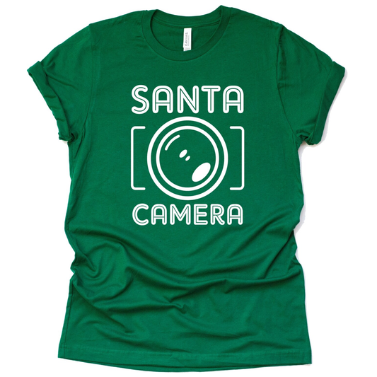 Santa Camera Adult T-Shirt
