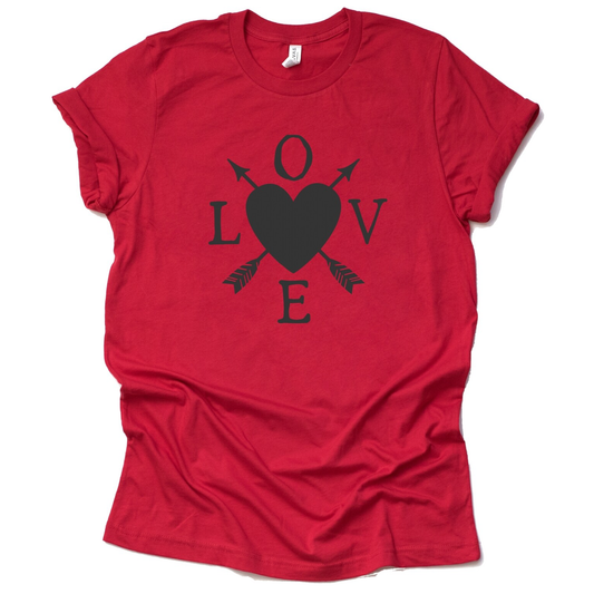 "Love Heart & Arrows" Adult T-Shirt