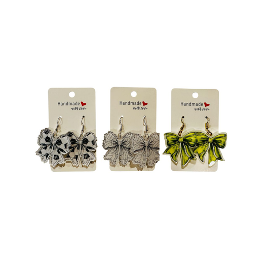 Sport Bow Dangle Earrings