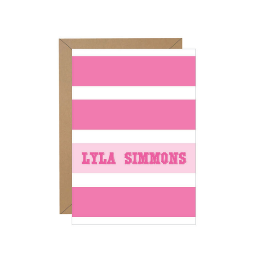 Vertical Lines Folded Personalized Note