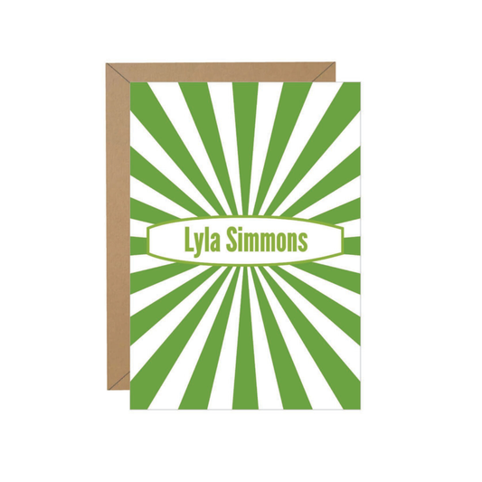 Sunburst Folded Personalized Note