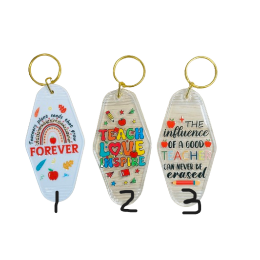 Teacher Motel Keychain