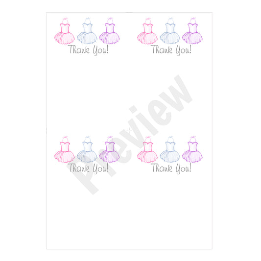 Ballet Tutu Thank You - Download