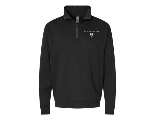 Black w/ White Embroidery Logo Unisex Heavy Blend Quarter-Zip Sweatshirt