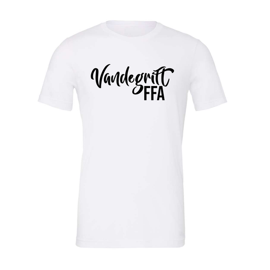 White Blend w/ Black Puff Script - T-Shirt
