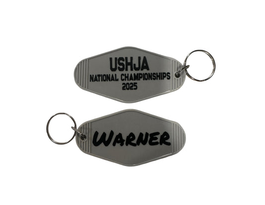 Grey w/Black Art Vegas Bag Tag
