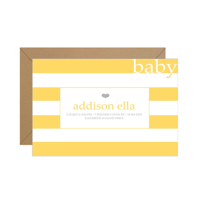Stripes Baby Announcement