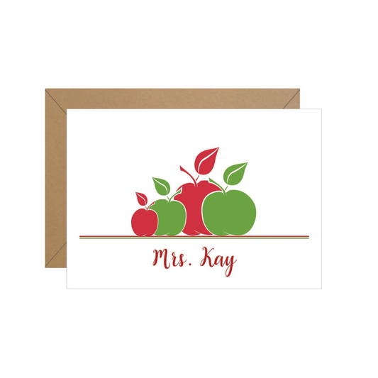 Apples Folded Personalized Note