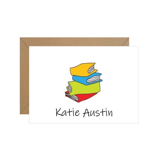 Books Folded Personalized Note