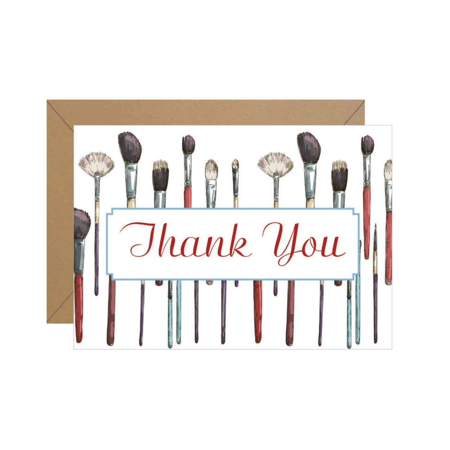 Makeup Brushes Folded Thank You
