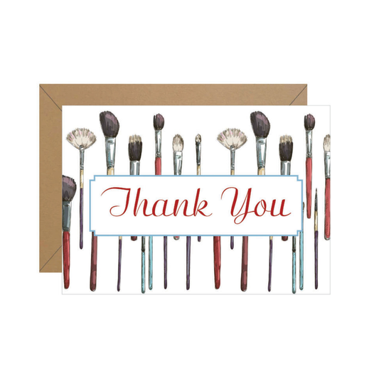 Makeup Brushes Folded Thank You