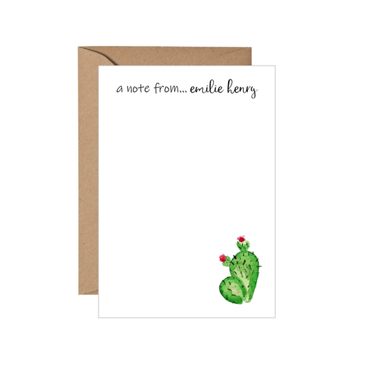Cactus Personalized Note