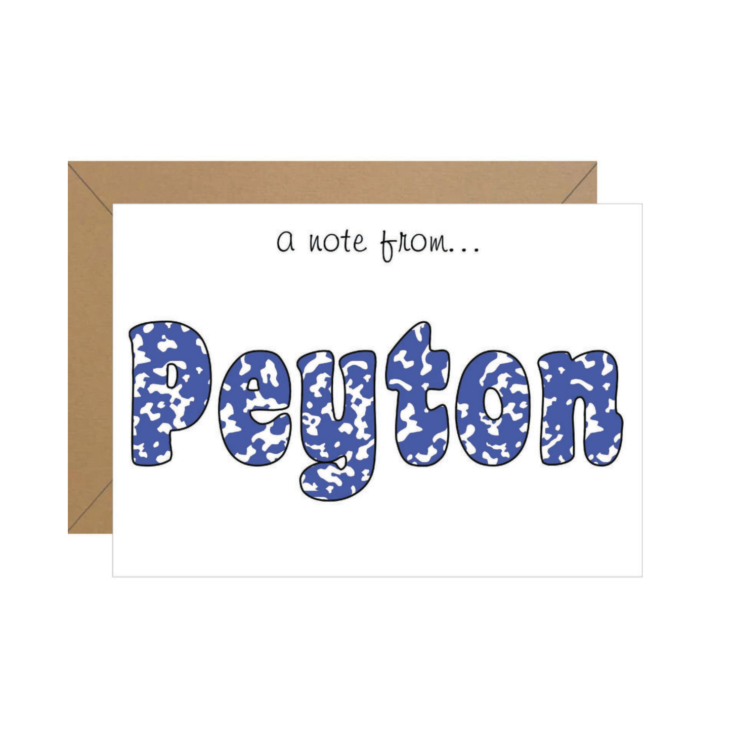 Composition Folded Personalized Note