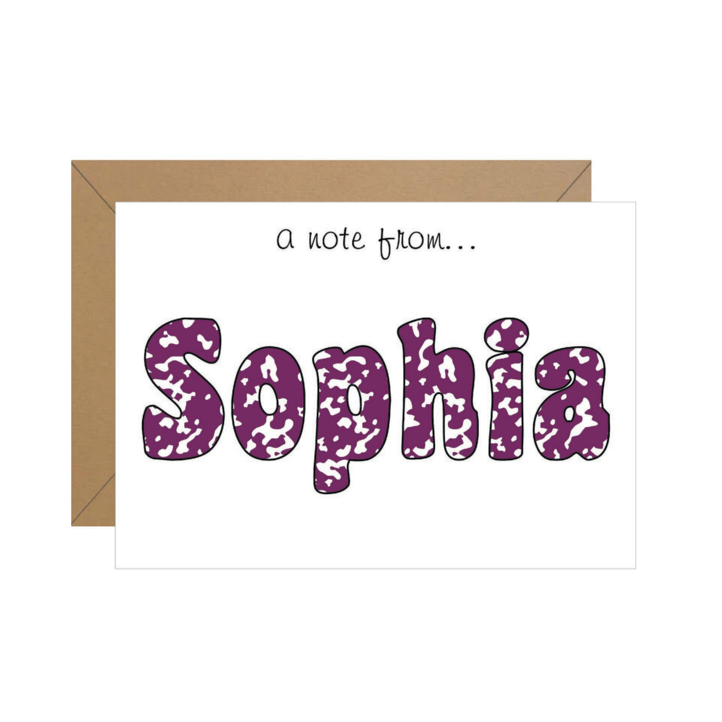Composition Folded Personalized Note