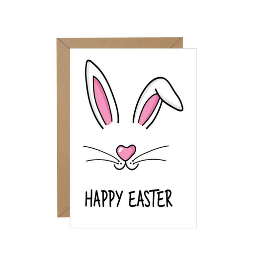 Happy Easter Bunny Face Note
