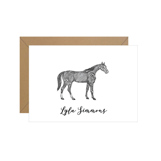 Horse Folded Personalized Note