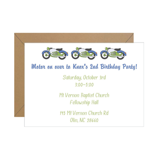 Motorcycle Invitation