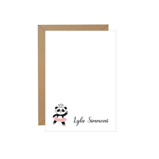 Panda Ballet Personalized Note