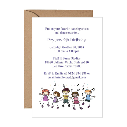 Dance Party Birthday Invitation