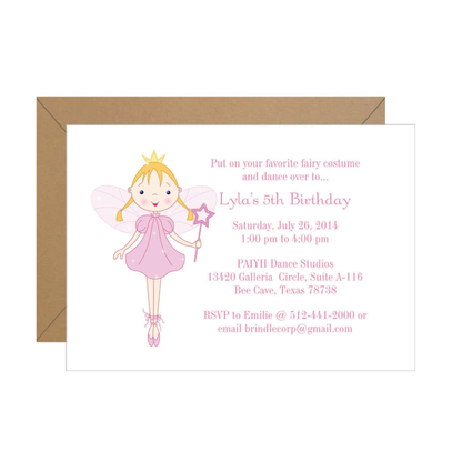 Fairy Birthday Invitation